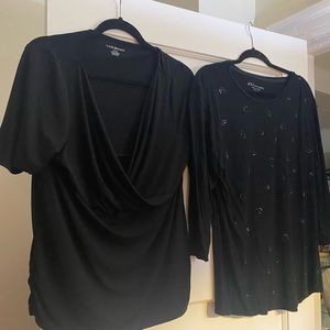 Plus Size Bundle! Lane Bryant Faux Wrap 14/16, Philosophy Long Sleeve 1X